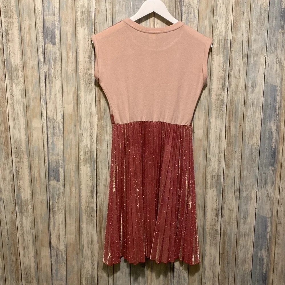 Emily West Girls Dresses | Sparkle Pleated Pink Dress | Size Girls 16 | NWOT
